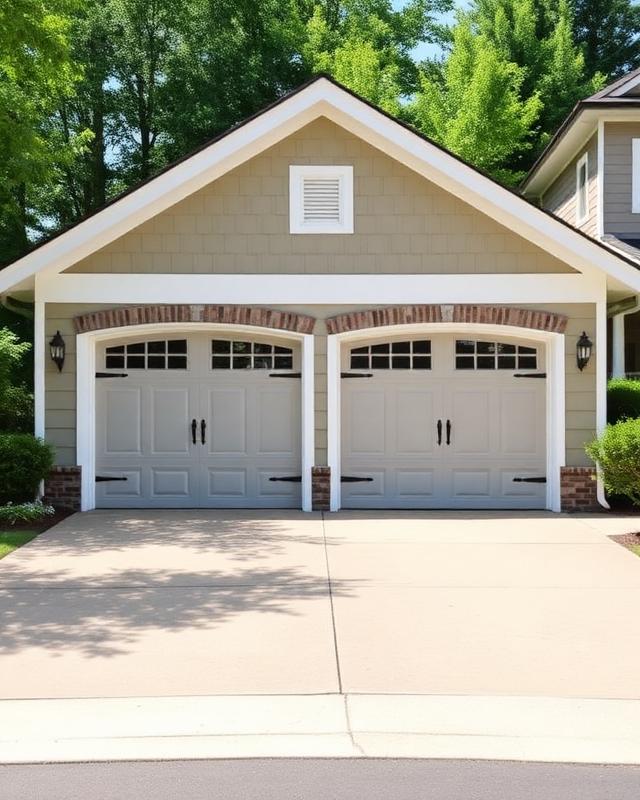Double car garage doors